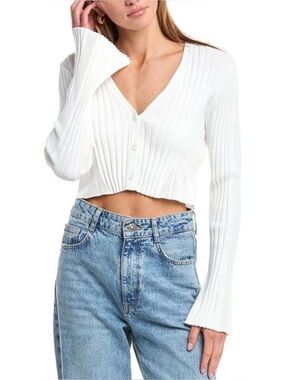 ba&sh Pusha Cropped Cardigan Sweater